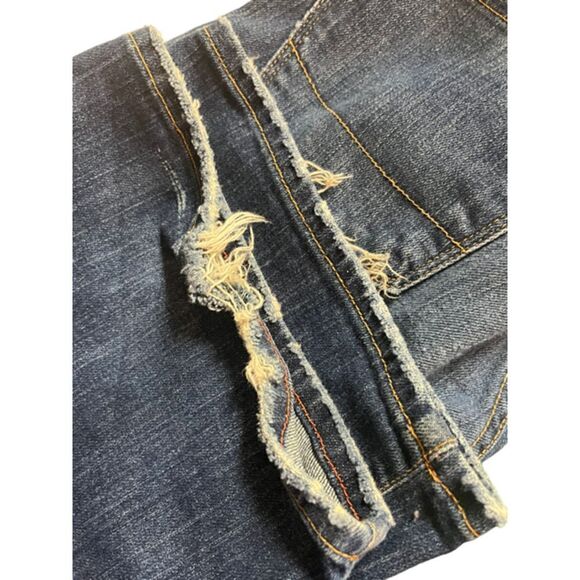 BIG STAR Bootcut Denim Blue Jeans Size 30x32 Distressed Frayed Stretch Low Rise - Picture 9 of 11